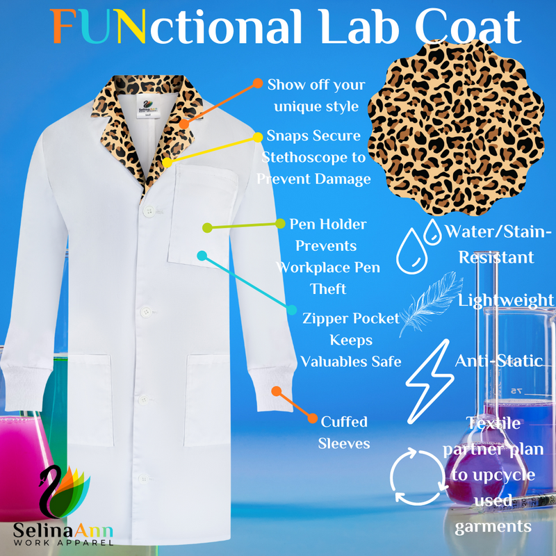 Leopard print lab coat online