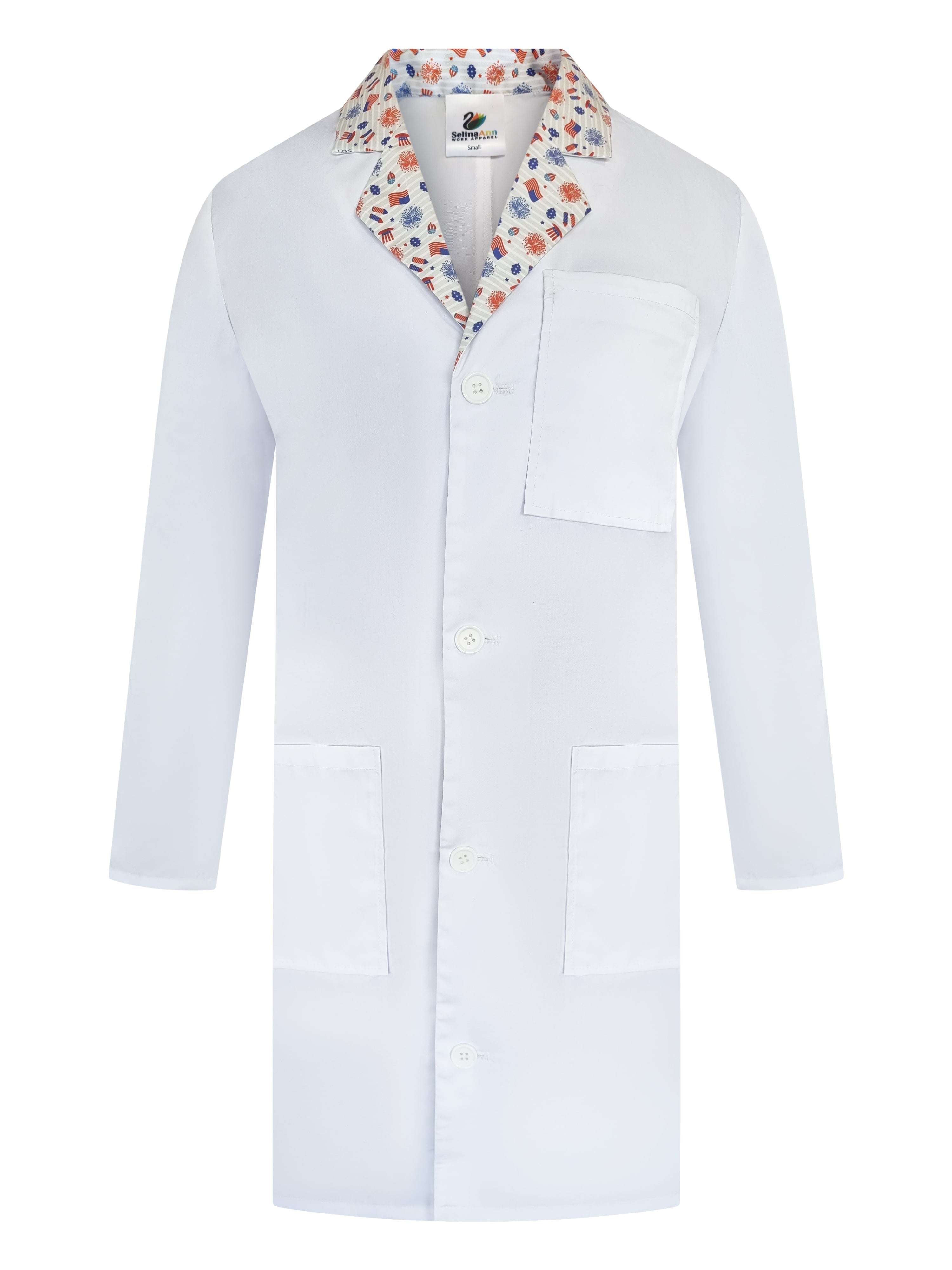 Signallab Coats Designer Lab Coat-Science Lab Print – Selina Ann Work Apparel